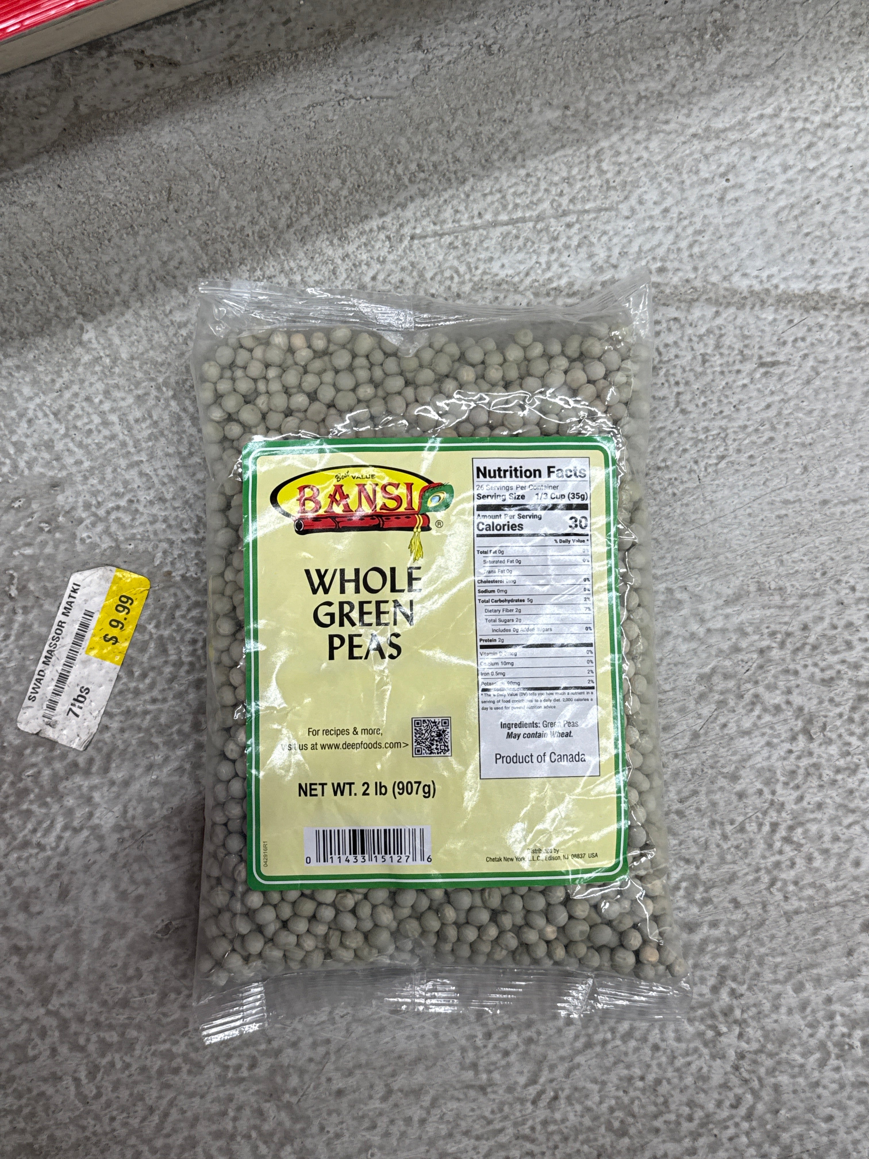 Bansi Whole Green Peas