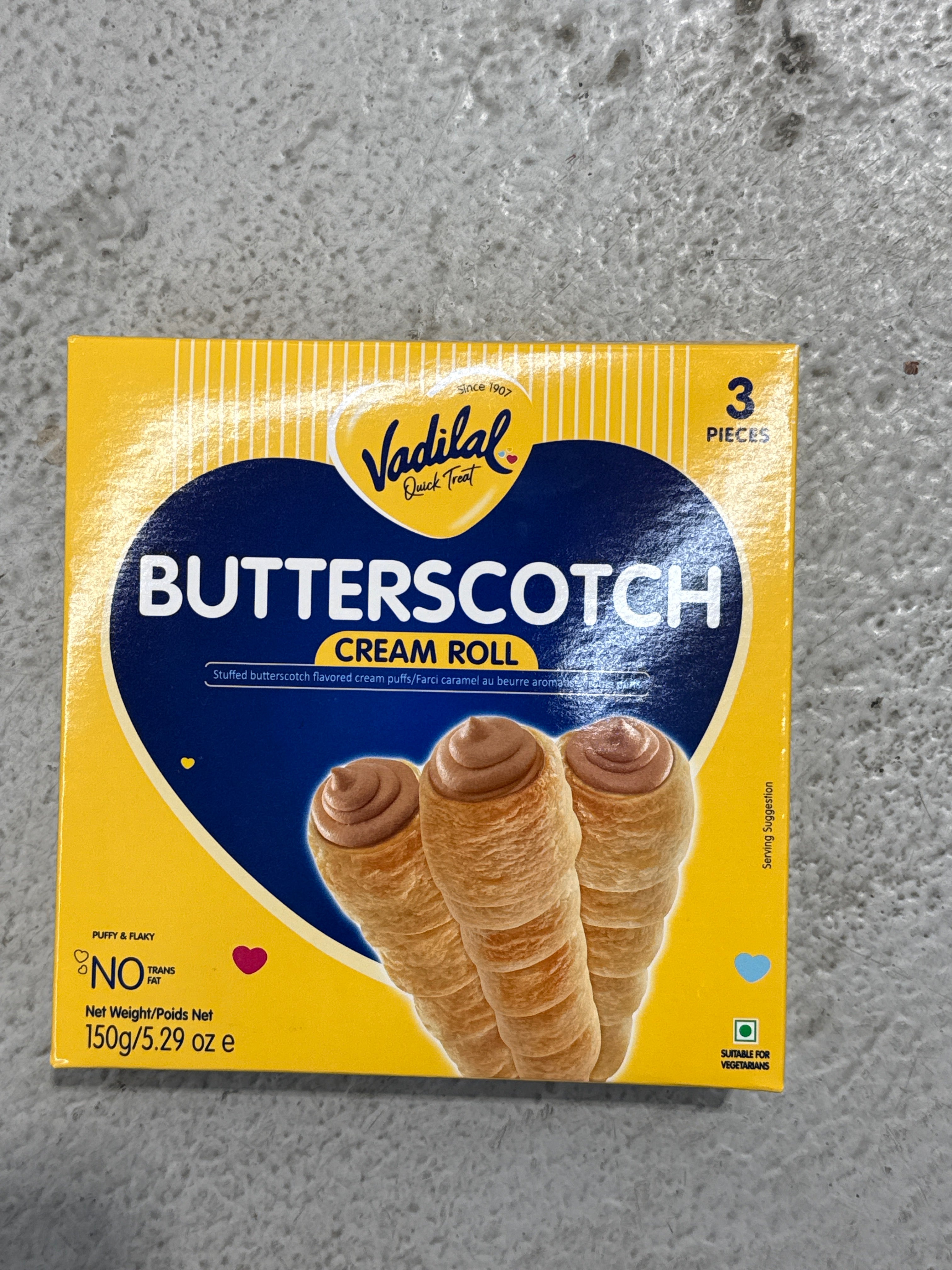 Vadilal Butterscotch Cream Roll