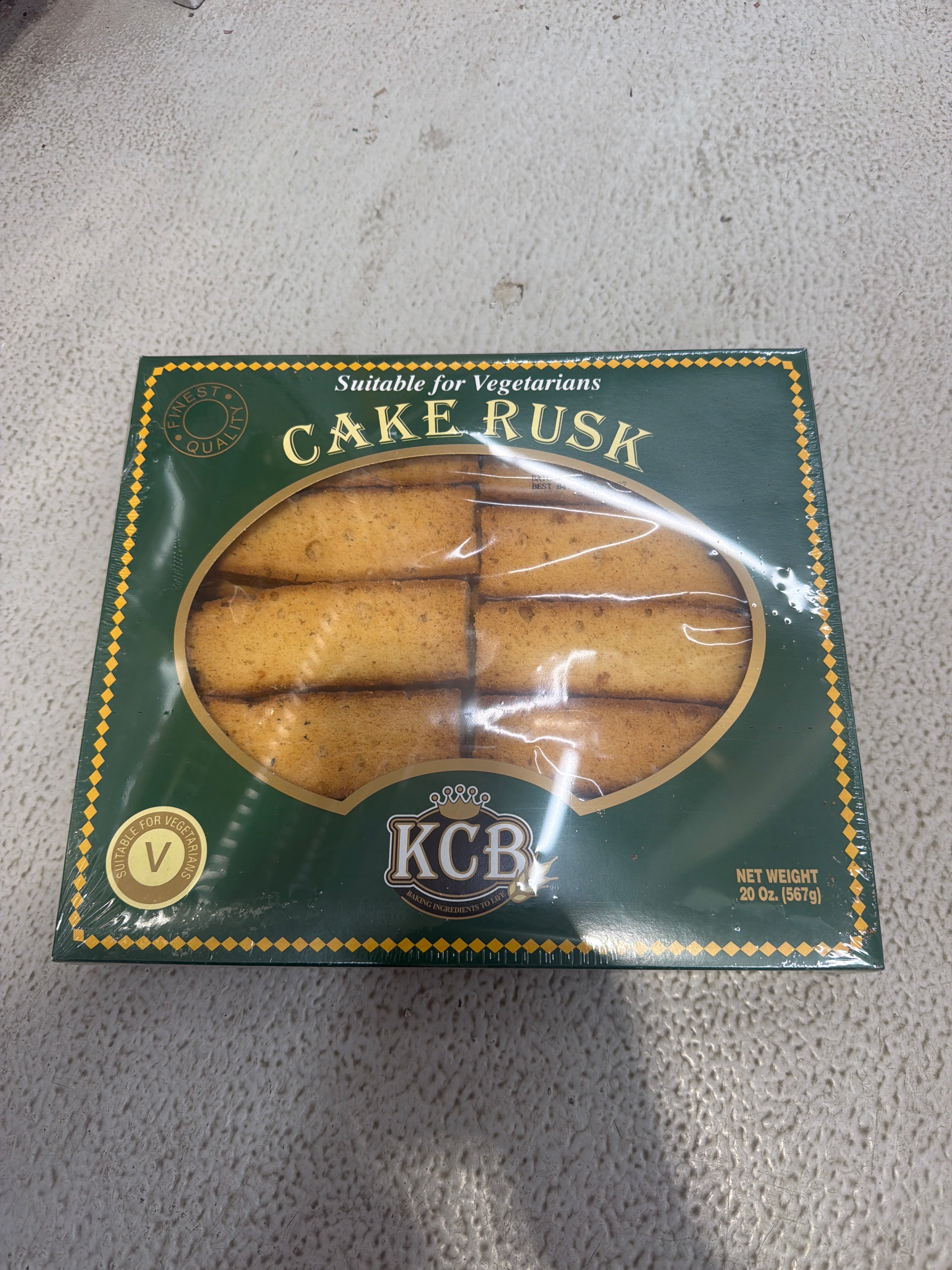 KCB vegetarian cake rusk