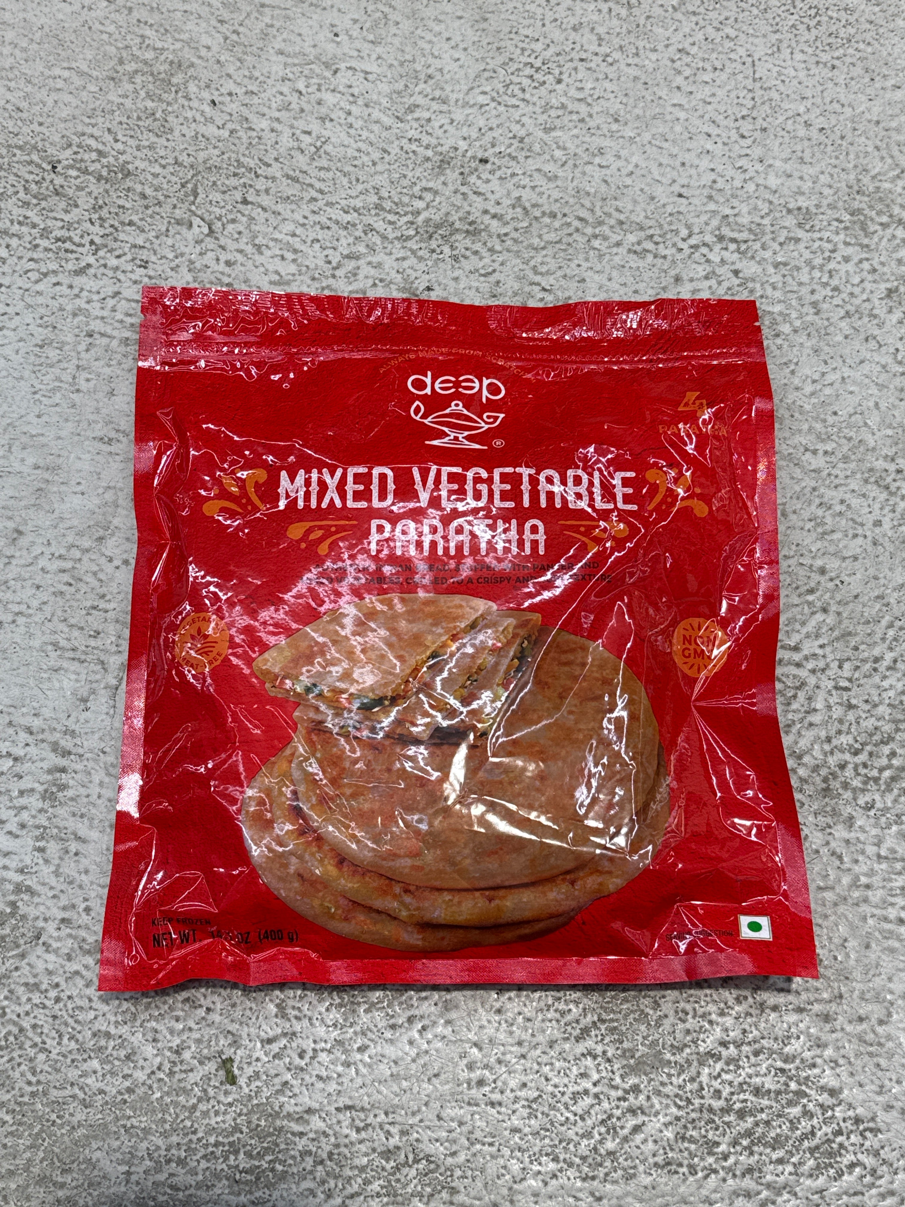 Deep Mixed Vegetable Paratha
