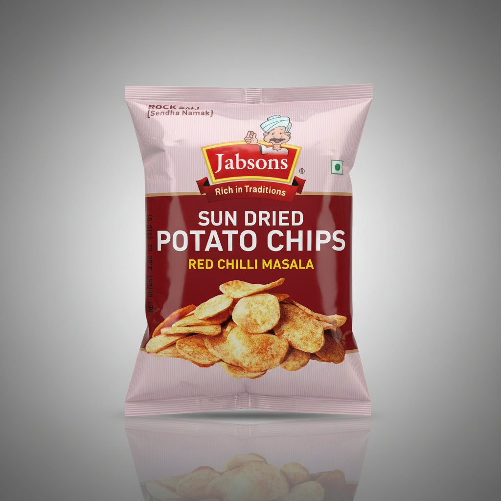 Jabsons Sun Dried Potato Chips (Red chilli Masala)