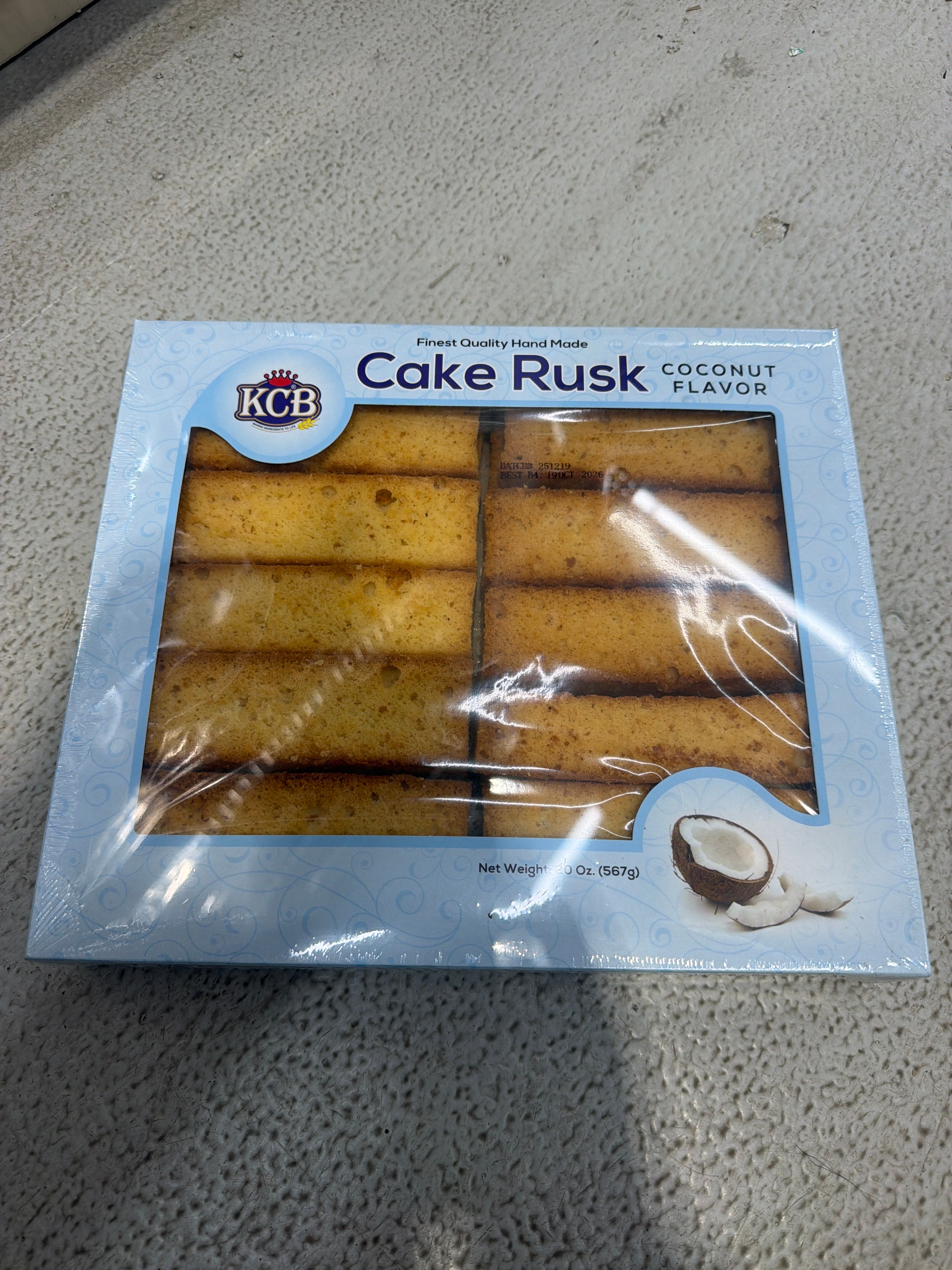 KCB coconut cake rusk