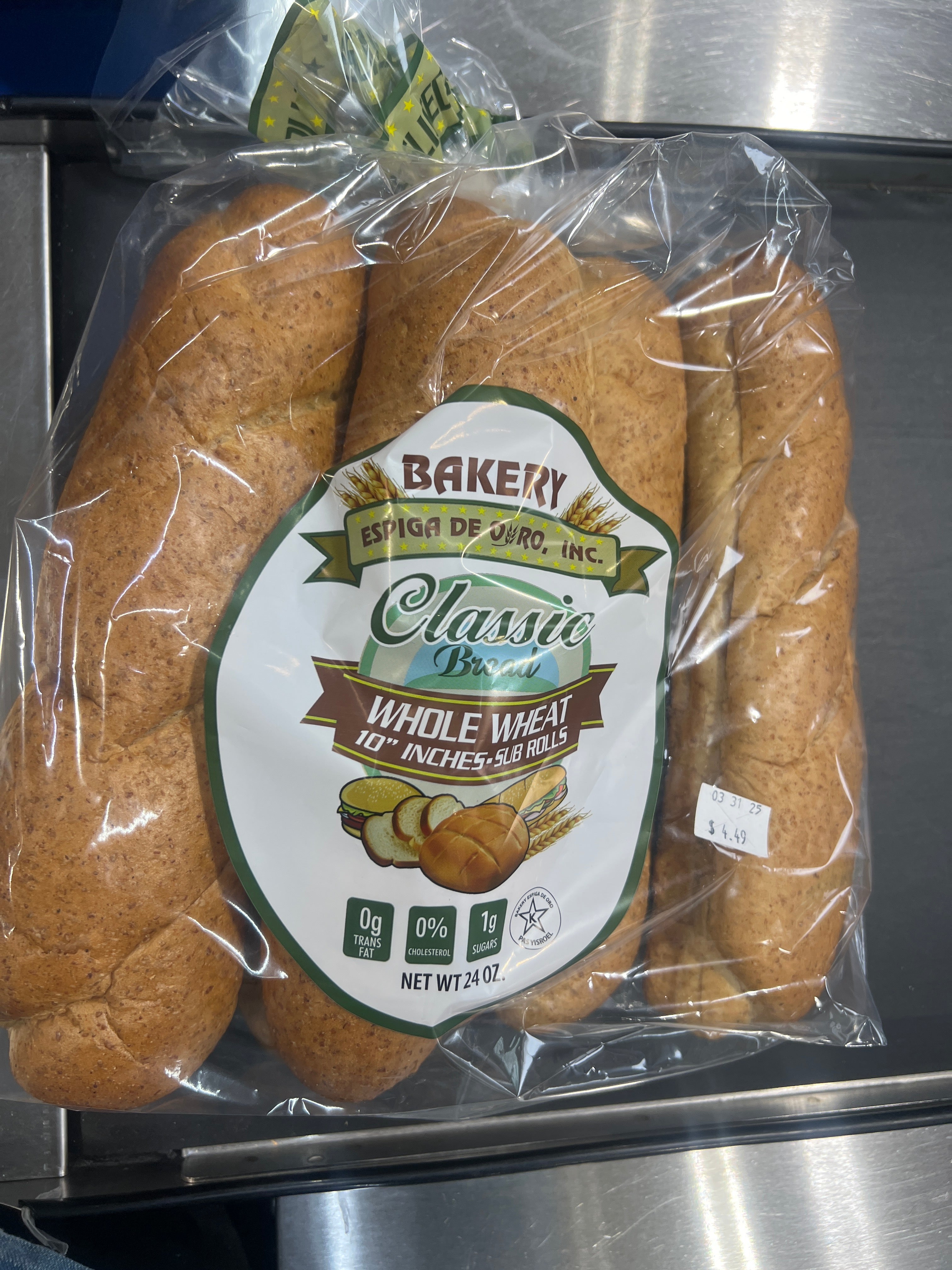 Whole Wheat Sub Rolls