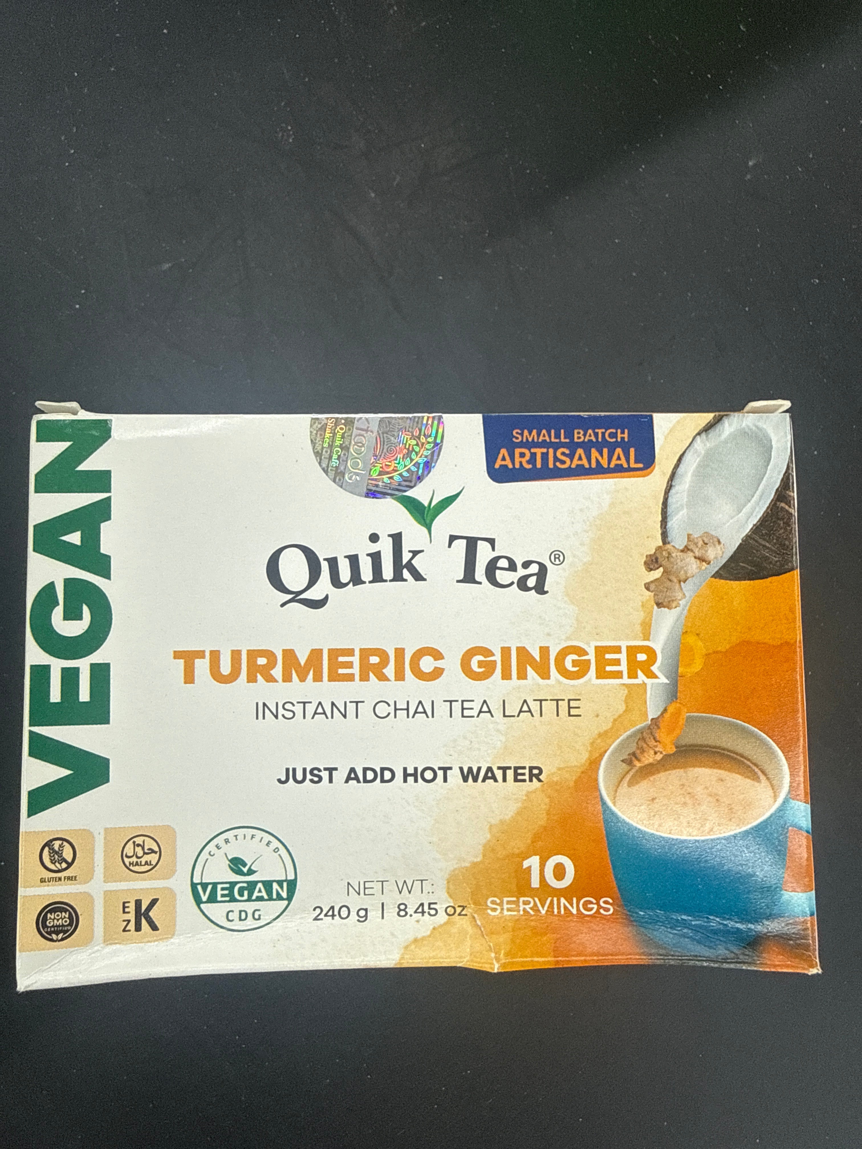 Quik Tea Vegan turmeric Ginger