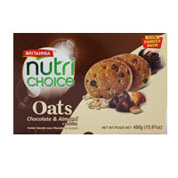 Britannia nutri choice oats chocolate & almond cookies (Family pack)