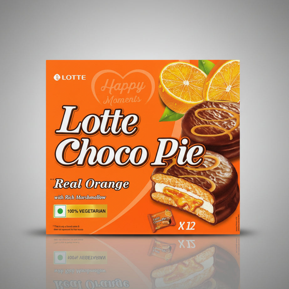 Lotte choco pie real orange