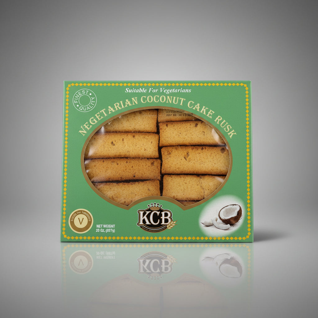 KCB veegtarian coconut cake rusk