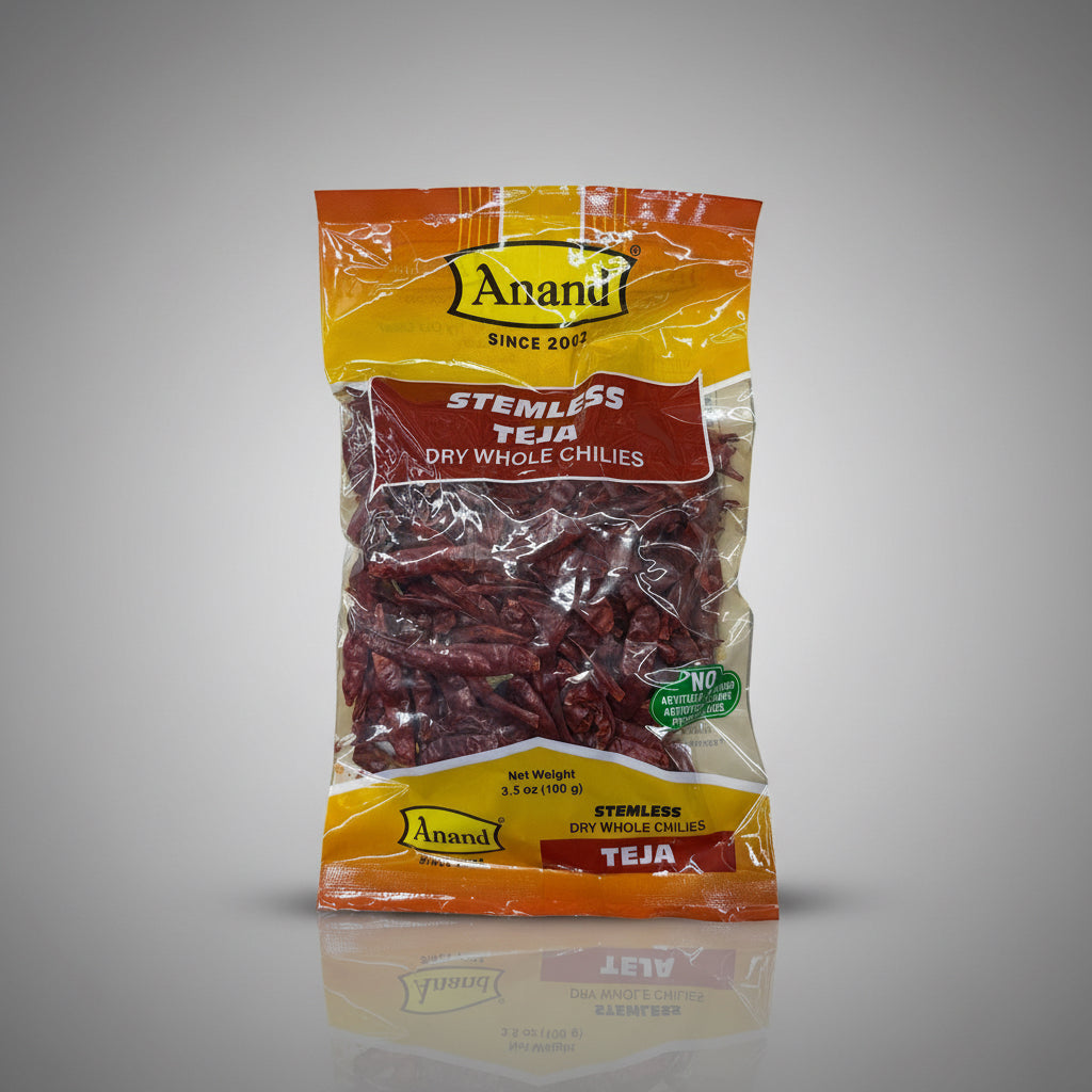 Anand Dry Whole Chilies (Stemless Teja)