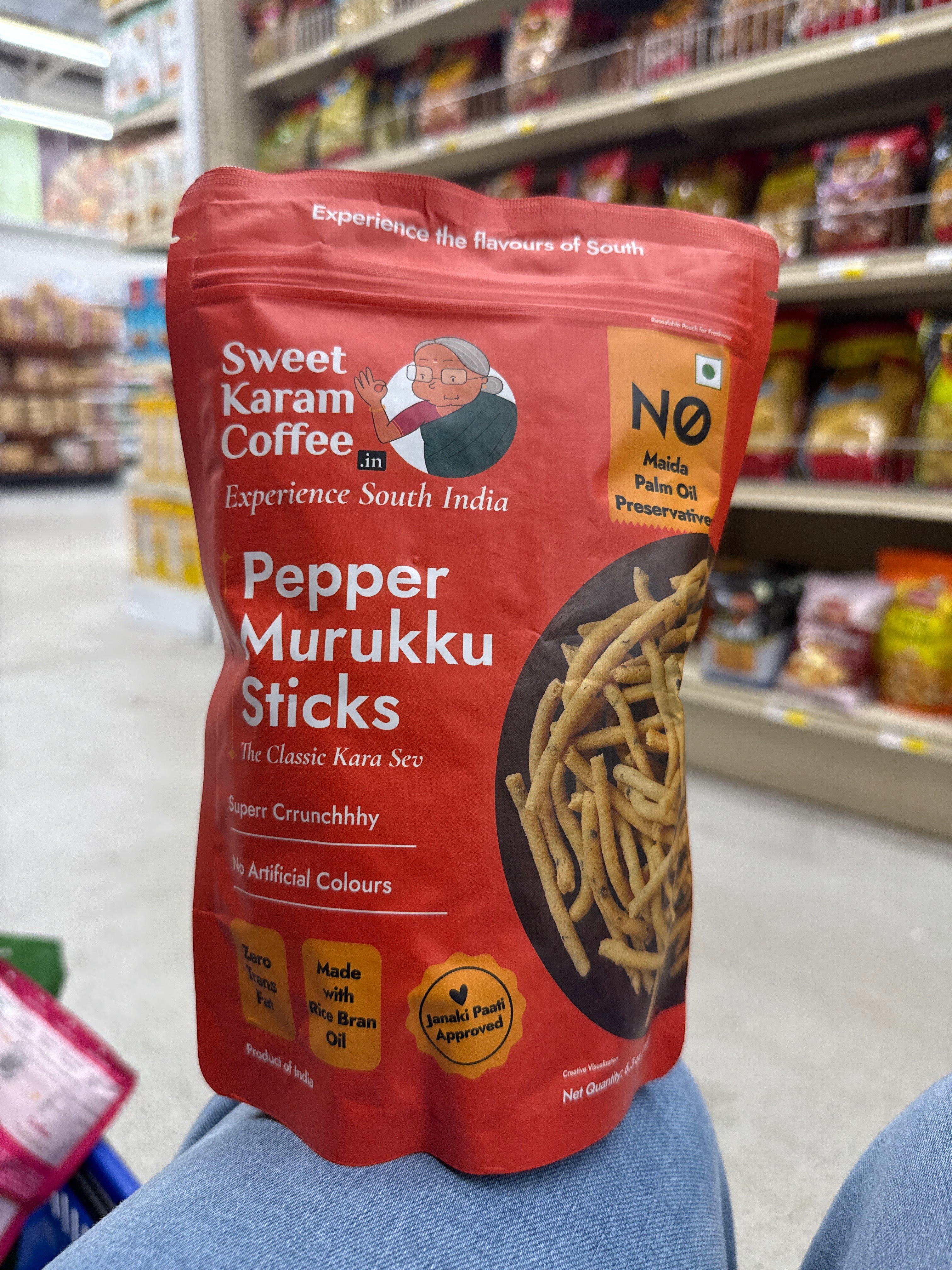 Sweet karam Coffee Pepper Murukku Sticks