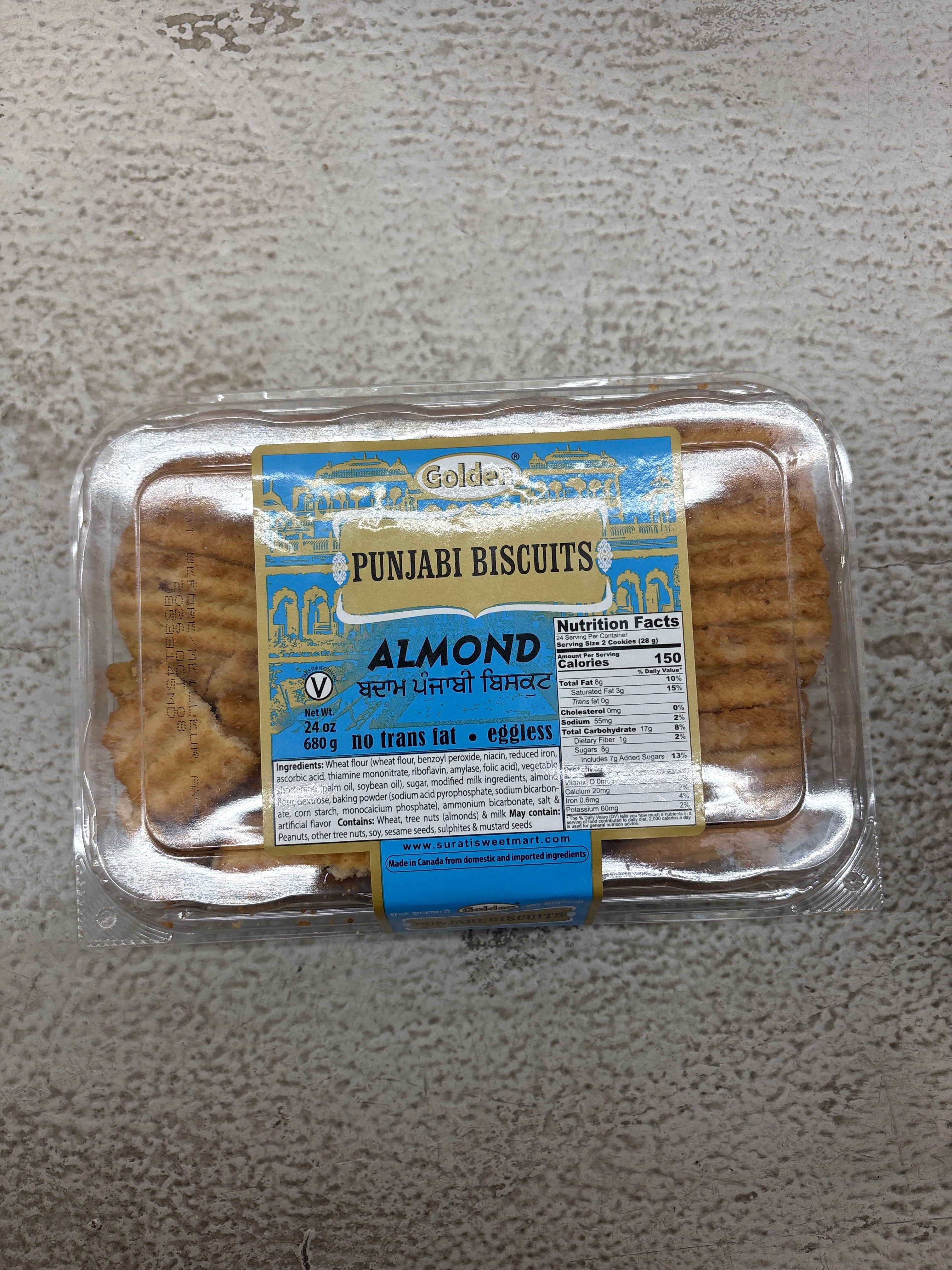 Golden punjabi biscuits almond