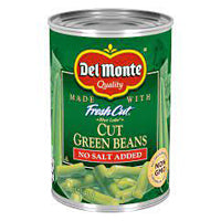 Delmonte fresh cut green beans(no added salts)
