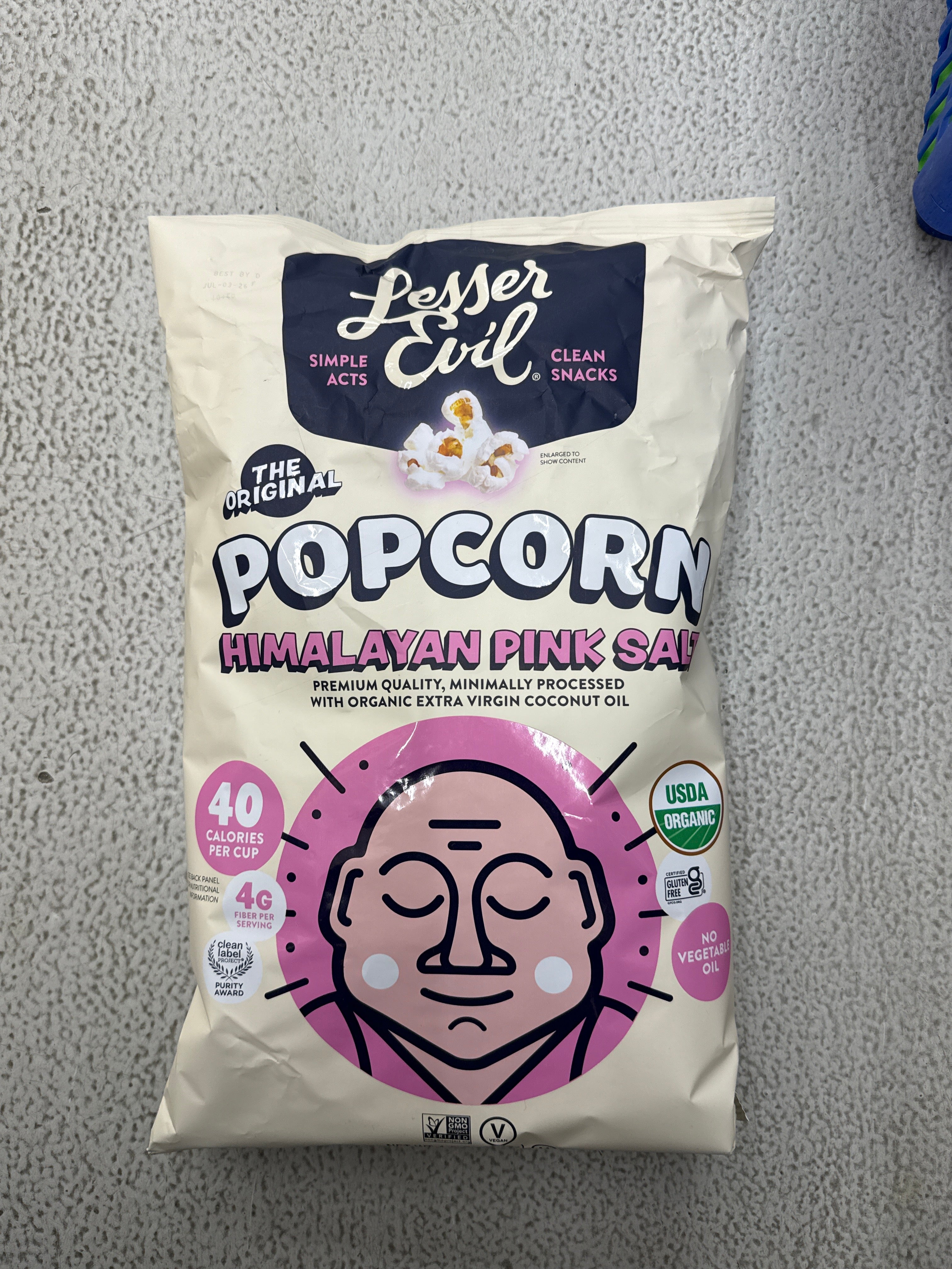 Lesser Evil Popcorn (Himalayan Pink Salt)