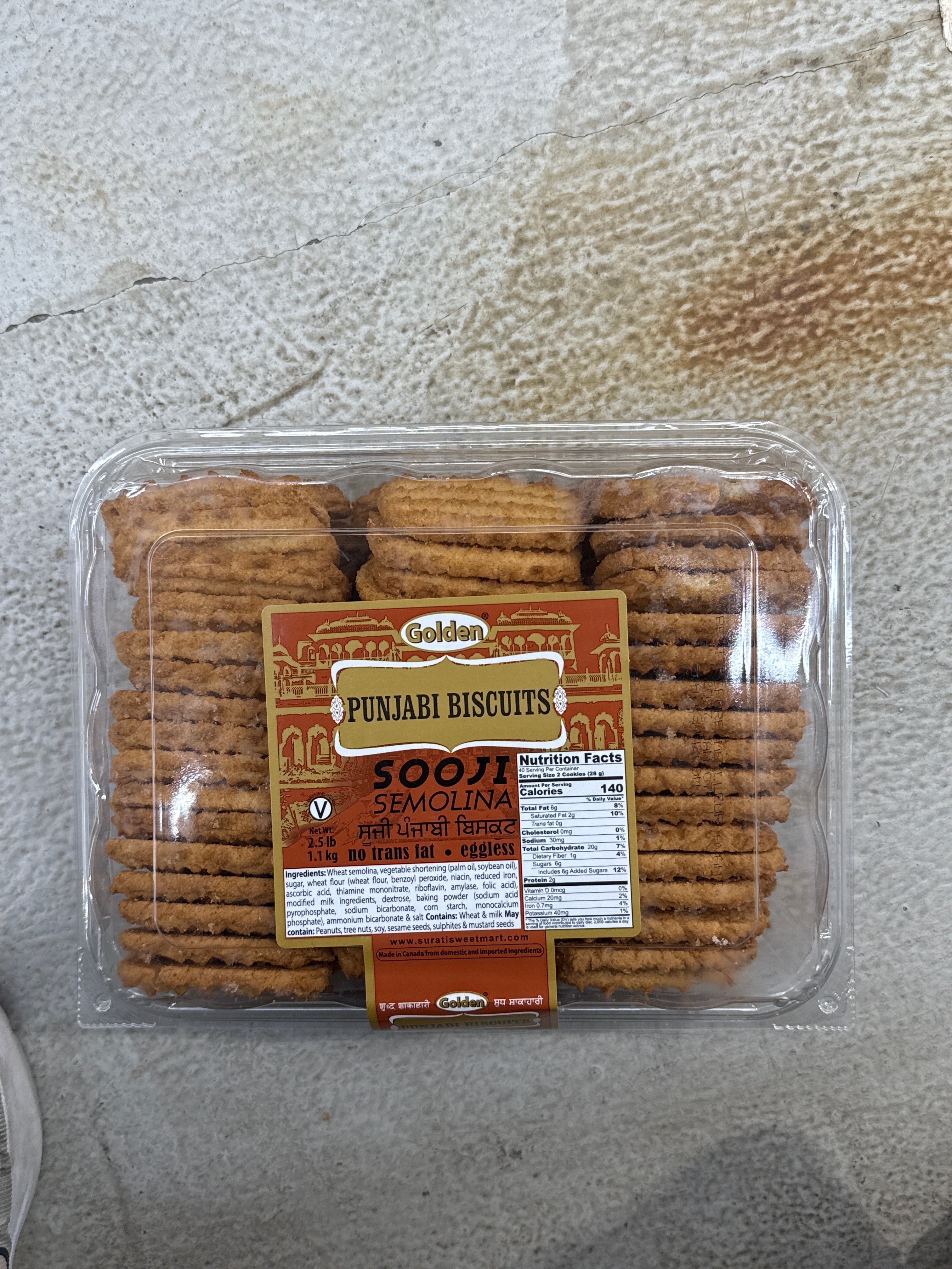 Golden Sooji Biscuits
