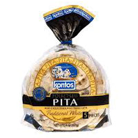 Kontos Pocket-less Pita Traditional white