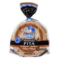 Kontos Pocket-less Pita whole wheat