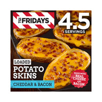 TGI Fridays loaded potatoes skins (cheddar & bacon)