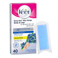 Veet easy gel wax strips - 40 pc